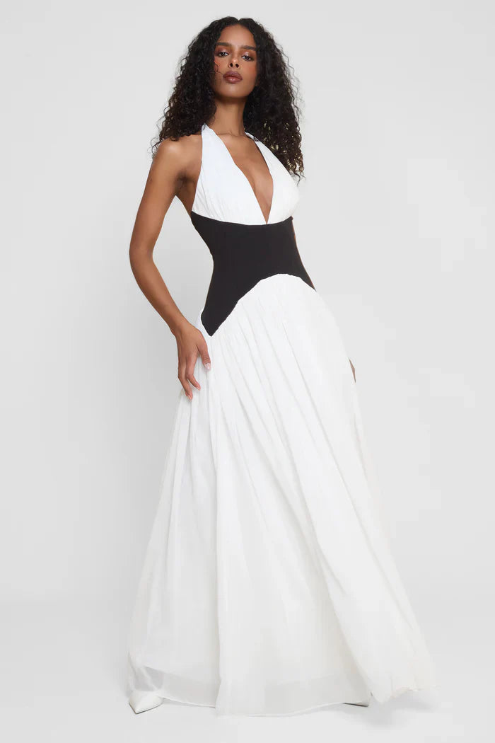 Harlowe Contrast Corset Maxi Dress